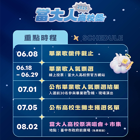 活動重要時程公開